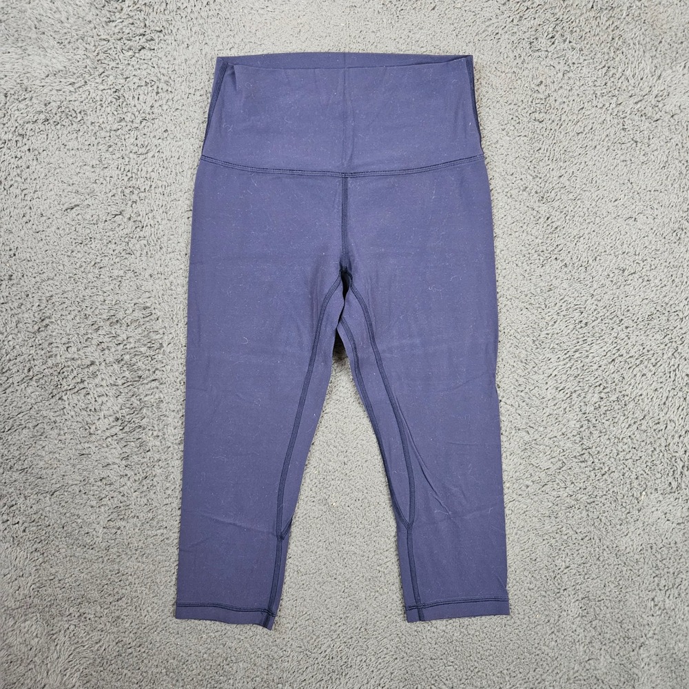 Lululemon Align High-Rise Crop 21 Navy Blue Leggings Size‎ 6 Nulu Yoga Pants